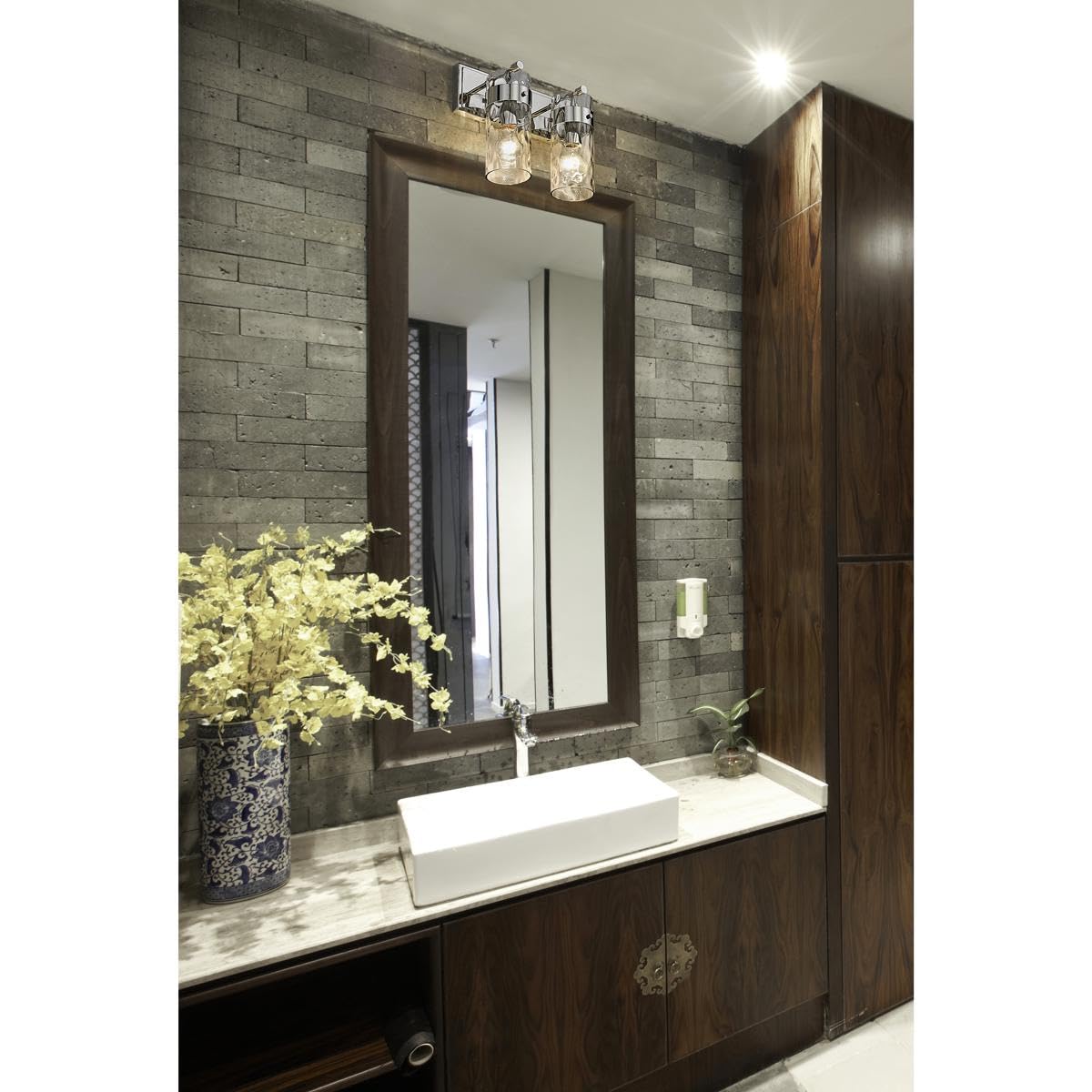Z-Lite 3035-2V-PN Fontaine - 2 Light Bath Vanity in